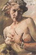Lovis Corinth Magdalena mit Perlenkette im Haar painting